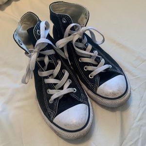 Black high top converse